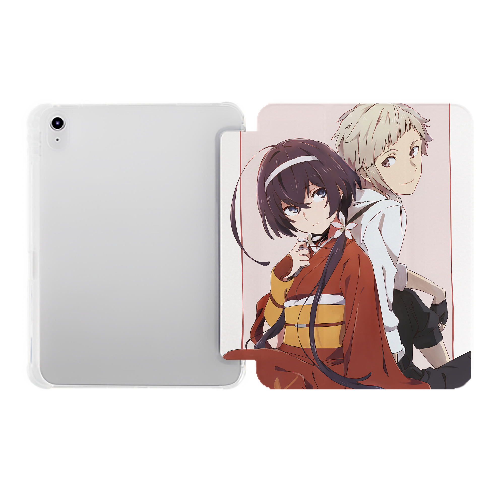 （画像用） 文豪ストレイドッグス Bungo Stray Dogs IPad ケース ペン収納付き 三つ折りスタンド PUレザー×シリコン 対応機種9.5/10.5/10.9インチ